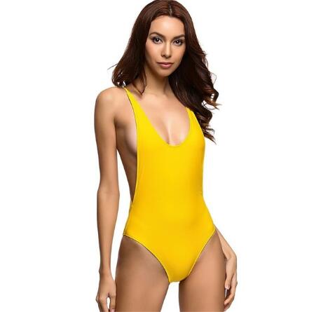 Sexy Solid Color One Piece Bikini Ladies Swimwear