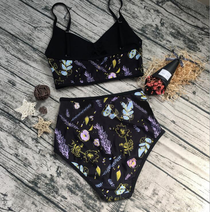 New Print Swimwear Bikini Split High Waist Women Sexy Bikini