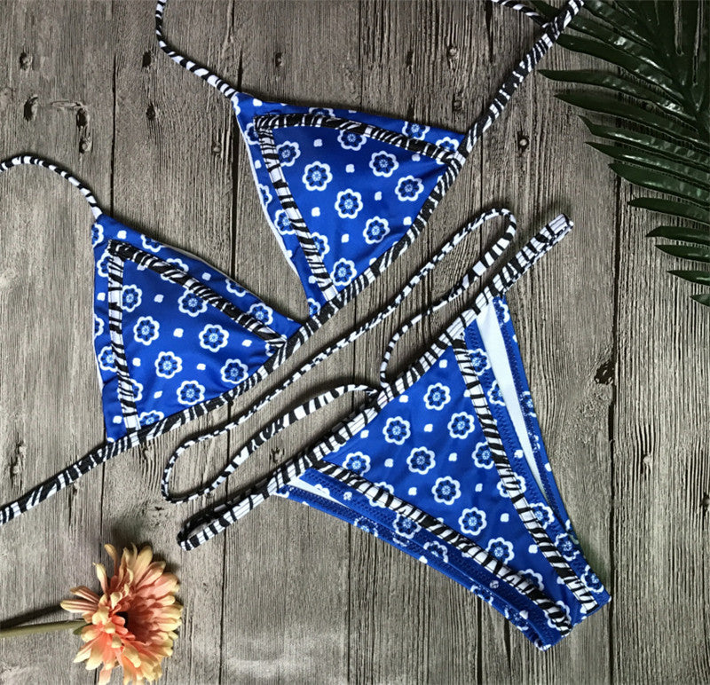 Hot Swimwear Bandage Bikini blue Sexy Beach Swimwear Women Swimsuit Bathing Suit Brazilian Bikini Set