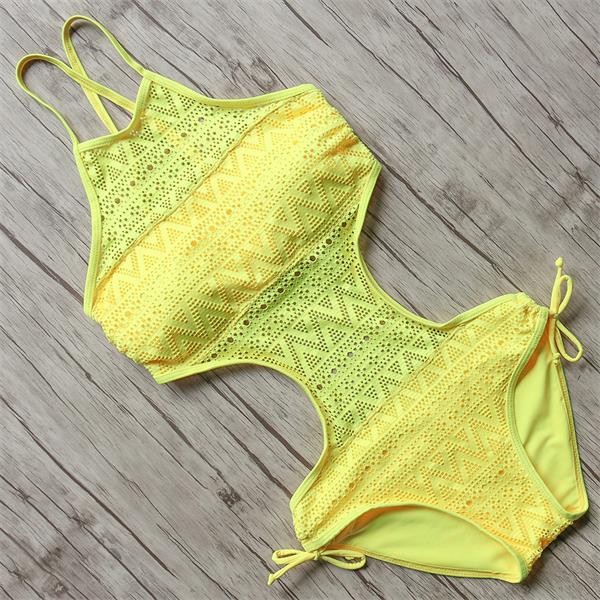 Halter 1 Piece Siamese Swimsuit Women Sexy Swimwear