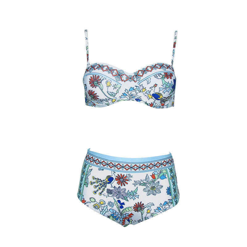 floral print sexy woman swimsuit