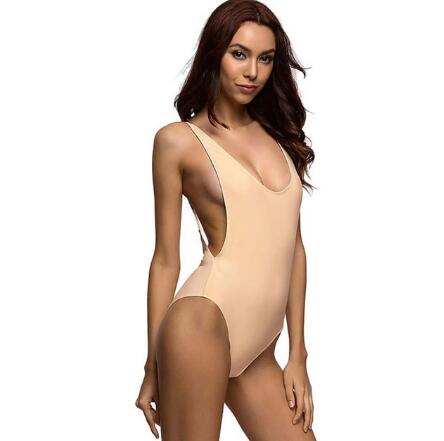 Sexy Solid Color One Piece Bikini Ladies Swimwear