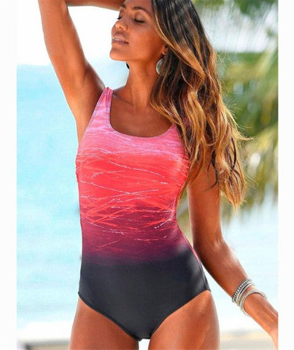 One Piece Swimwear Women Vintage High Top Swimwear Bandages Neck Bandage