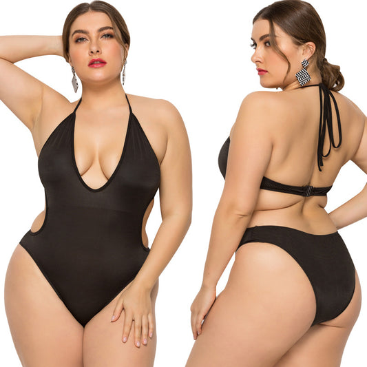 Swimsuit Women's Sling Deep V-neck Thin One-piece Skirt Swimwear