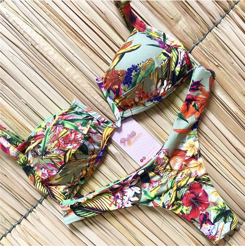 Floral Print Bikini Swimwear