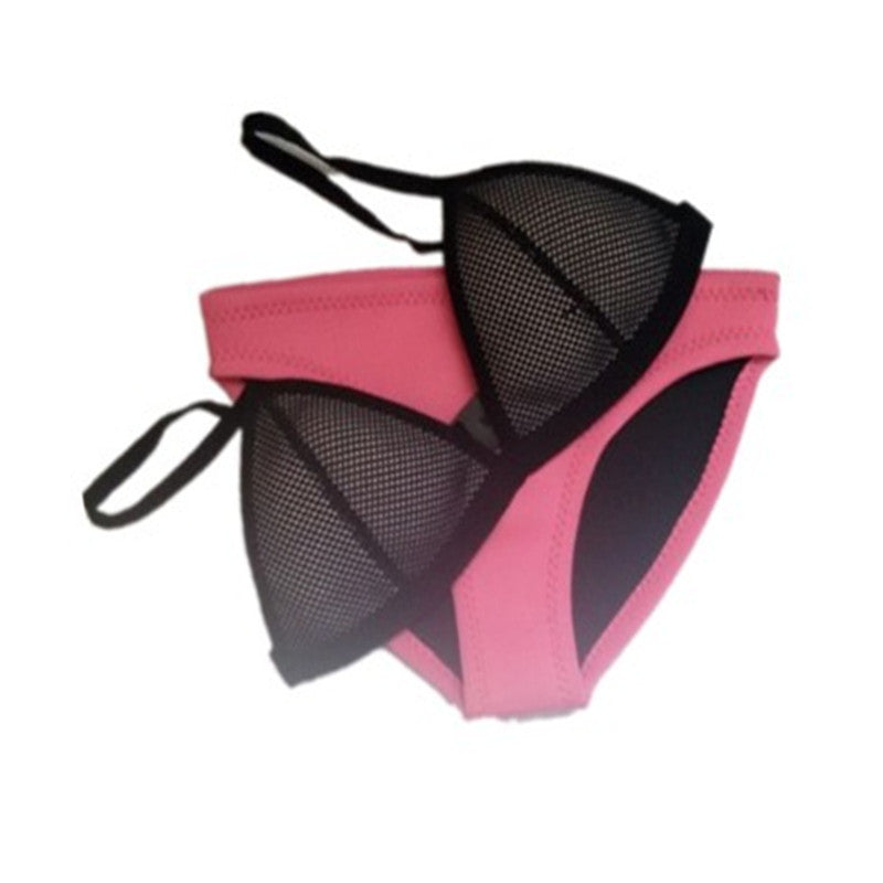 New Style Neoprene Screened Bikini Ladies Swimwear Swimsuit